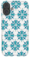 Load image into Gallery viewer, Teal Watercolor Tile Pattern - Phone Case