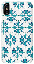 Load image into Gallery viewer, Teal Watercolor Tile Pattern - Phone Case