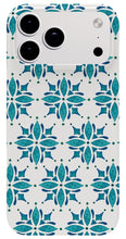 Load image into Gallery viewer, Teal Watercolor Tile Pattern - Phone Case