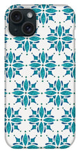 Load image into Gallery viewer, Teal Watercolor Tile Pattern - Phone Case