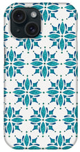 Load image into Gallery viewer, Teal Watercolor Tile Pattern - Phone Case