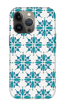 Load image into Gallery viewer, Teal Watercolor Tile Pattern - Phone Case