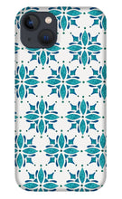 Load image into Gallery viewer, Teal Watercolor Tile Pattern - Phone Case