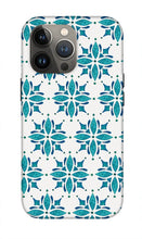 Load image into Gallery viewer, Teal Watercolor Tile Pattern - Phone Case