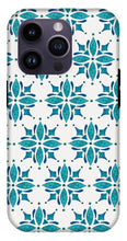 Load image into Gallery viewer, Teal Watercolor Tile Pattern - Phone Case