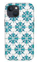 Load image into Gallery viewer, Teal Watercolor Tile Pattern - Phone Case