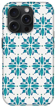 Load image into Gallery viewer, Teal Watercolor Tile Pattern - Phone Case