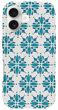 Load image into Gallery viewer, Teal Watercolor Tile Pattern - Phone Case