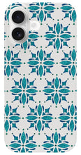 Load image into Gallery viewer, Teal Watercolor Tile Pattern - Phone Case
