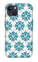 Load image into Gallery viewer, Teal Watercolor Tile Pattern - Phone Case