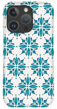 Load image into Gallery viewer, Teal Watercolor Tile Pattern - Phone Case
