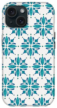 Load image into Gallery viewer, Teal Watercolor Tile Pattern - Phone Case