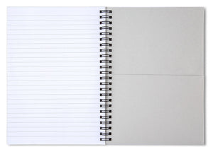 Lemons, Flowers and Stripes Pattern - Spiral Notebook