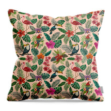 Load image into Gallery viewer, Tropical Bird Pattern - Throw Pillow