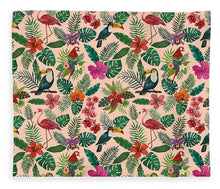 Load image into Gallery viewer, Tropical Bird Pattern - Blanket