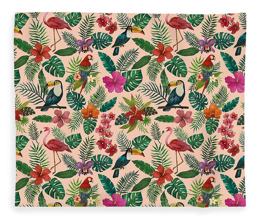 Tropical Bird Pattern - Blanket