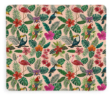 Load image into Gallery viewer, Tropical Bird Pattern - Blanket
