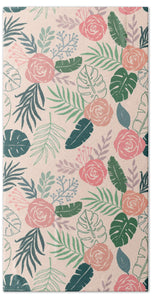 Tropical Floral Pattern - Beach Towel