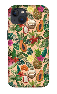 Tropical Fruit and Flowers Pattern - Phone Case
