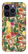 Load image into Gallery viewer, Tropical Fruit and Flowers Pattern - Phone Case