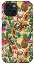 Load image into Gallery viewer, Tropical Fruit and Flowers Pattern - Phone Case