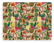 Load image into Gallery viewer, Tropical Fruit and Flowers Pattern - Blanket