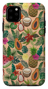 Tropical Fruit and Flowers Pattern - Phone Case