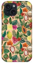 Load image into Gallery viewer, Tropical Fruit and Flowers Pattern - Phone Case