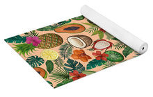 Load image into Gallery viewer, Tropical Fruit and Flowers Pattern - Yoga Mat