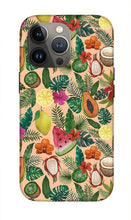 Load image into Gallery viewer, Tropical Fruit and Flowers Pattern - Phone Case