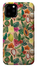 Load image into Gallery viewer, Tropical Fruit and Flowers Pattern - Phone Case