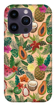 Load image into Gallery viewer, Tropical Fruit and Flowers Pattern - Phone Case