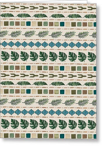 Oasis Stripes Pattern - Greeting Card