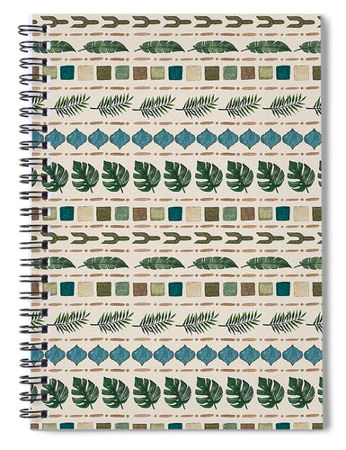 Oasis Stripes Pattern - Spiral Notebook