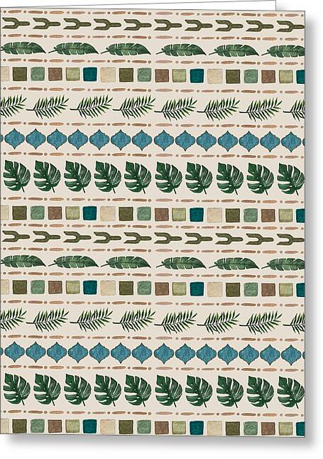Oasis Stripes Pattern - Greeting Card