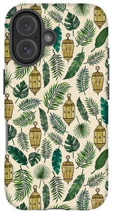 Tropical Lanterns and Leaves Pattern - Phone Case