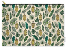 Load image into Gallery viewer, Tropical Lanterns and Leaves Pattern - Zip Pouch