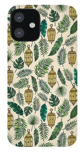 Tropical Lanterns and Leaves Pattern - Phone Case