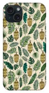 Tropical Lanterns and Leaves Pattern - Phone Case