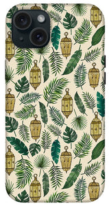 Tropical Lanterns and Leaves Pattern - Phone Case