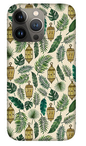Tropical Lanterns and Leaves Pattern - Phone Case