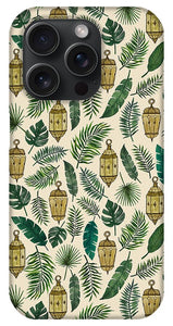 Tropical Lanterns and Leaves Pattern - Phone Case