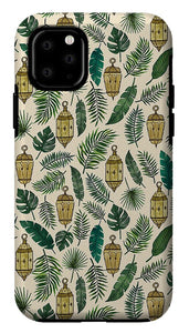 Tropical Lanterns and Leaves Pattern - Phone Case