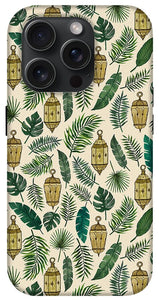 Tropical Lanterns and Leaves Pattern - Phone Case