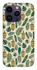 Tropical Lanterns and Leaves Pattern - Phone Case