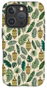 Tropical Lanterns and Leaves Pattern - Phone Case