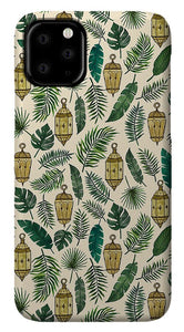 Tropical Lanterns and Leaves Pattern - Phone Case