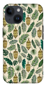 Tropical Lanterns and Leaves Pattern - Phone Case
