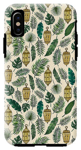 Tropical Lanterns and Leaves Pattern - Phone Case
