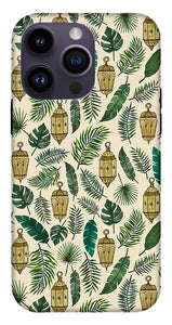Tropical Lanterns and Leaves Pattern - Phone Case